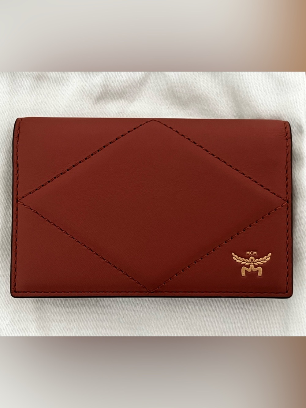 MCM's Diamond leather card holder
